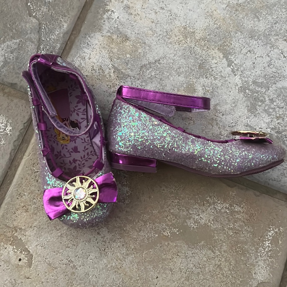 Sparkly Purple Kids Shoes with Bow